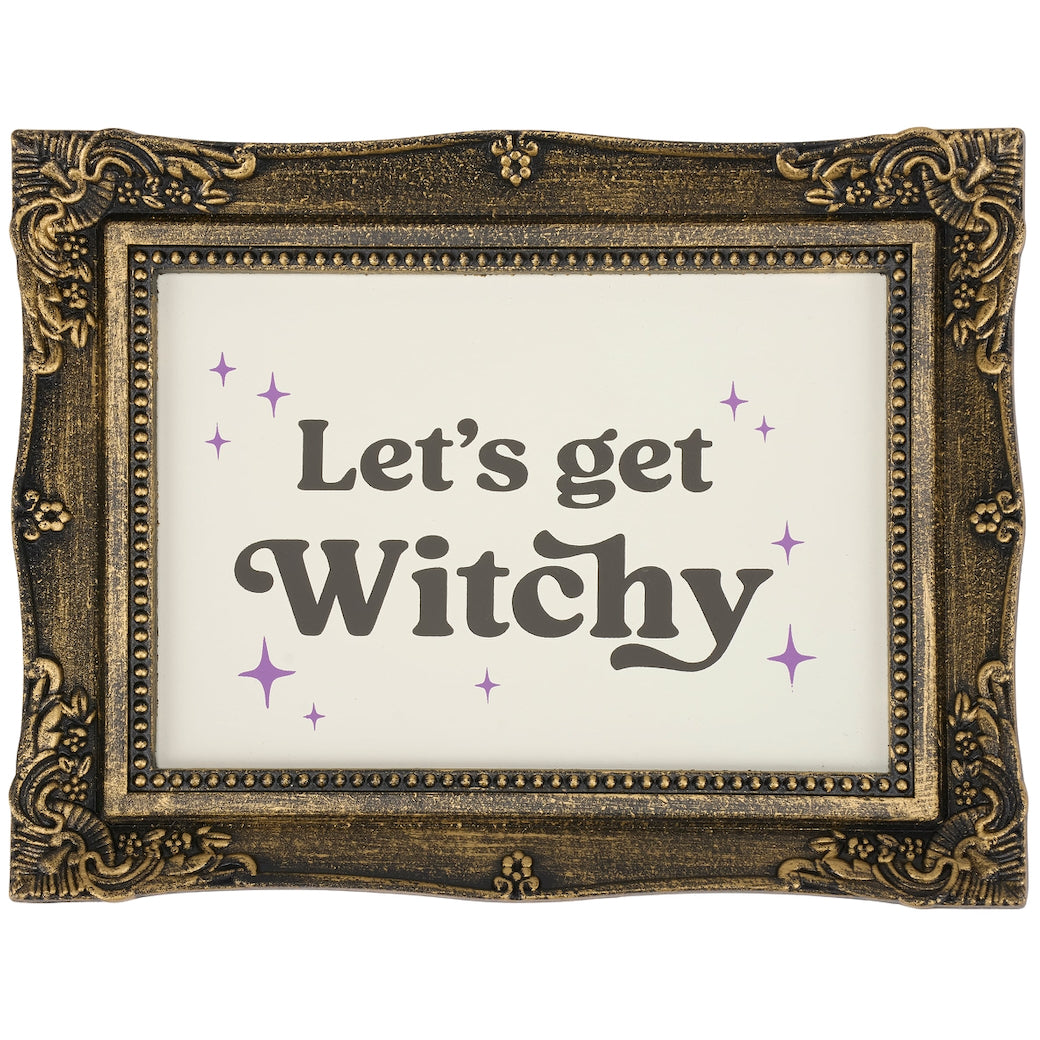 “Let’s Get Witchy” Framed Halloween Wall Decor