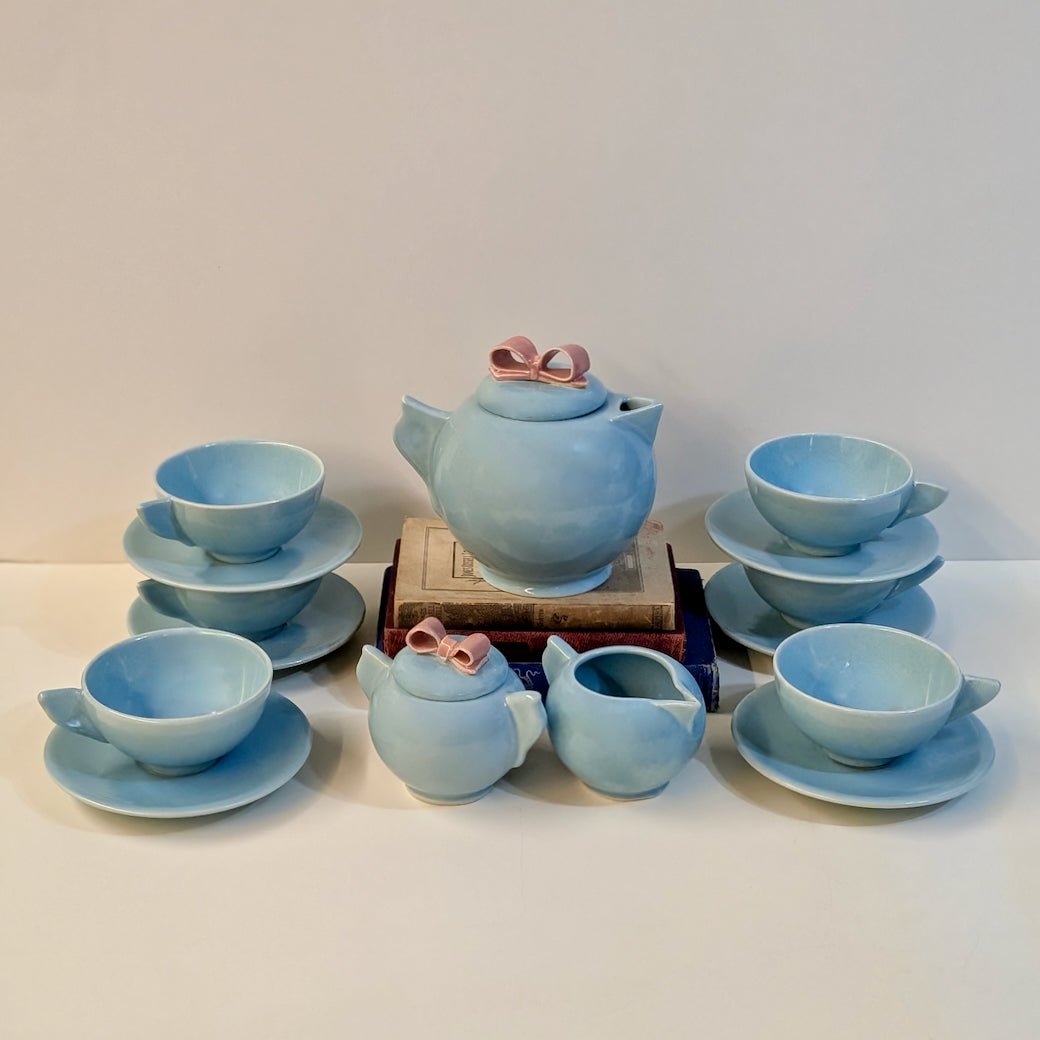 1940s Dorette Saltzman Children’s Tea Set Blue - Marmalade Mercantile
