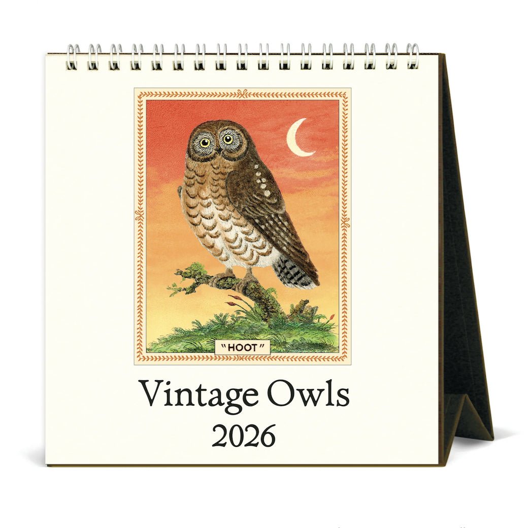 2026 Vintage Owls Desk Calendar - Marmalade Mercantile