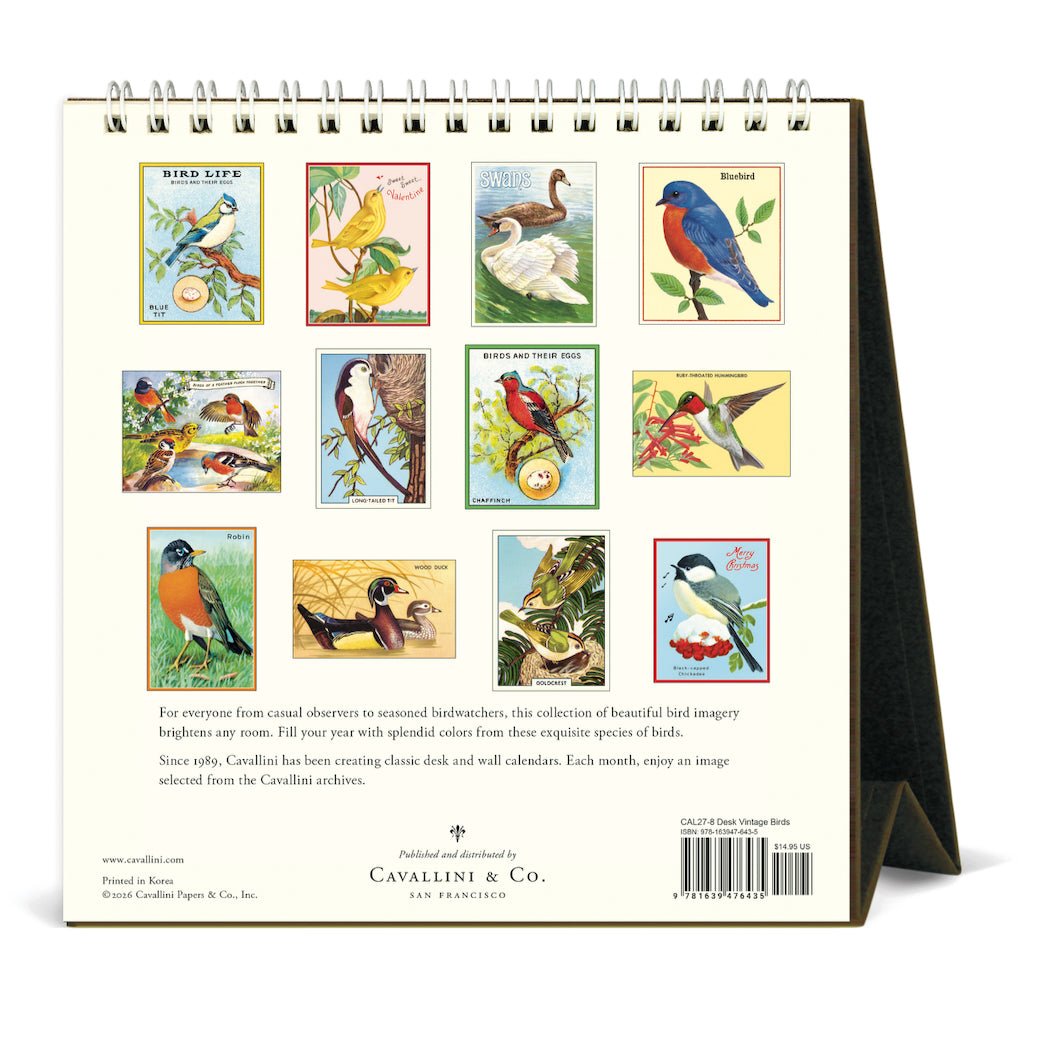 2027 Birds Desk Calendar - Marmalade Mercantile