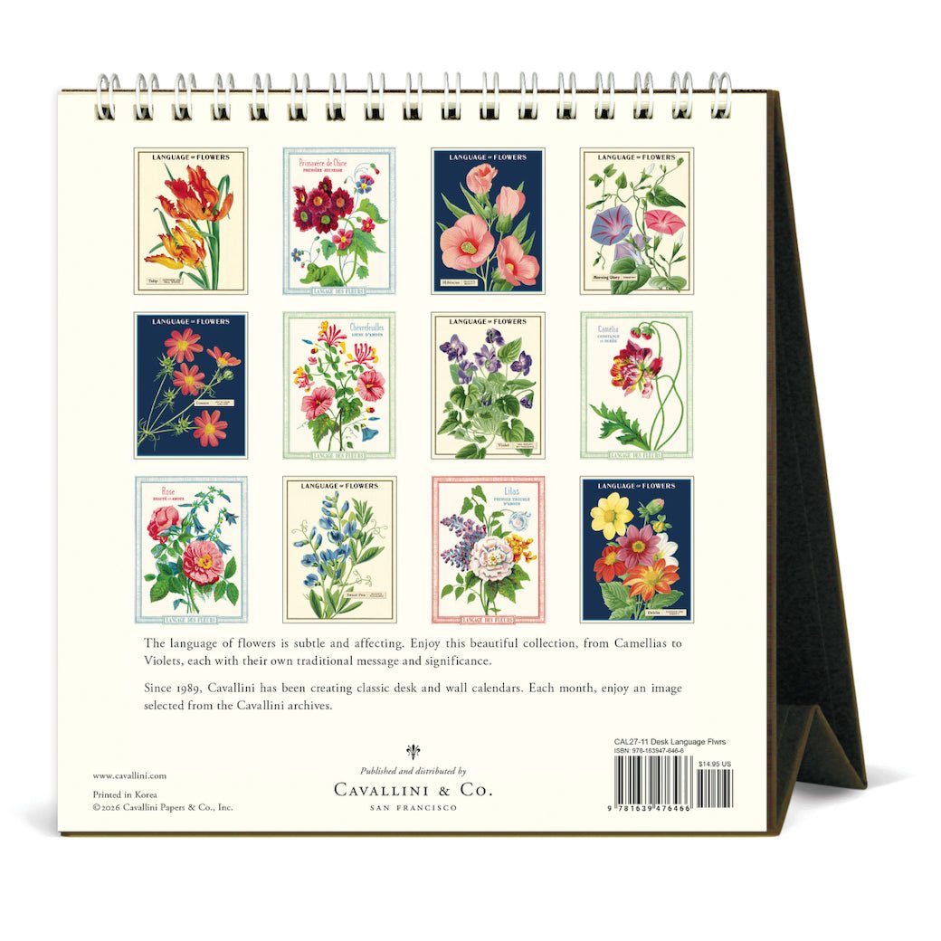 2027 Desk Calendar Language of Flowers - Marmalade Mercantile