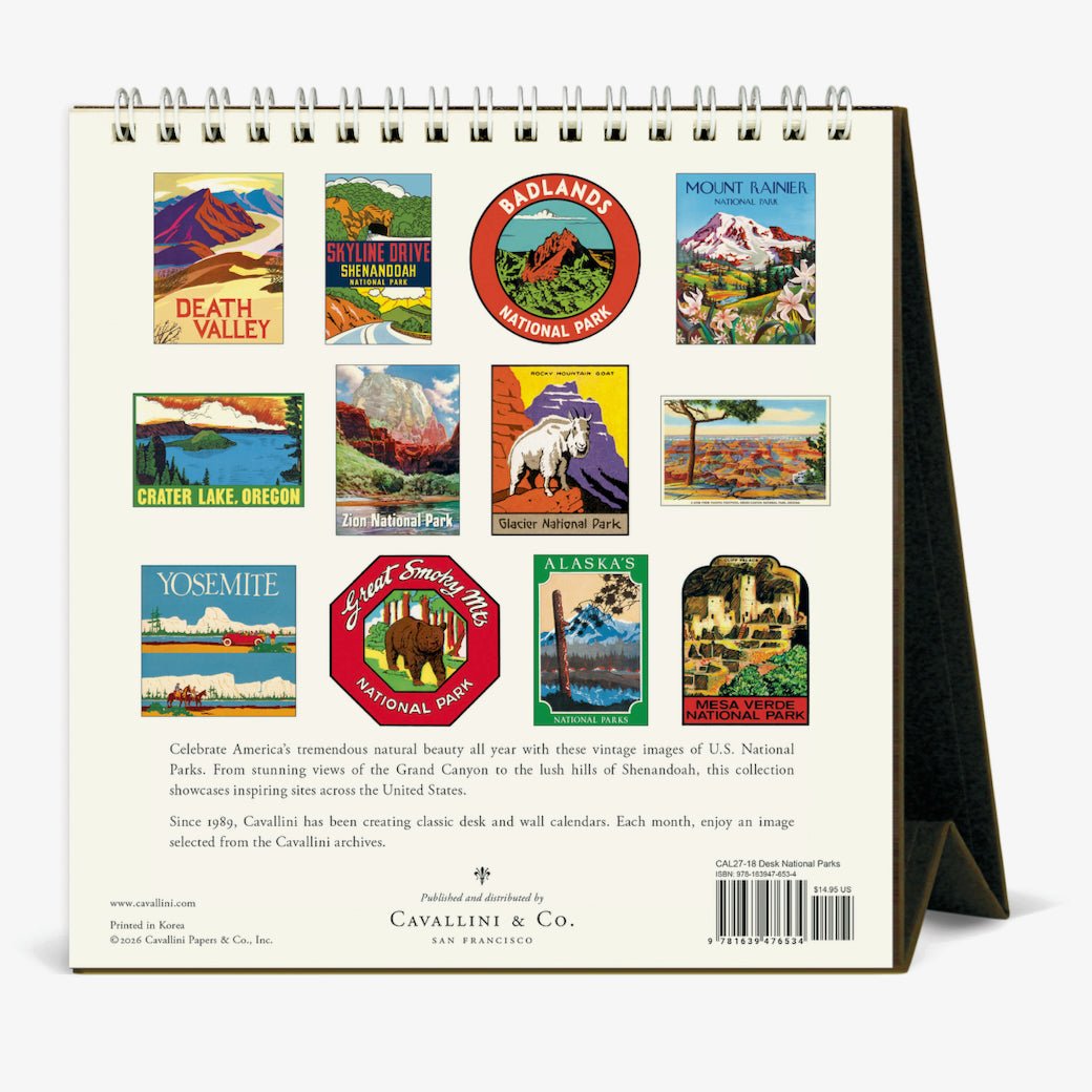 2027 National Parks Desk Calendar - Marmalade Mercantile