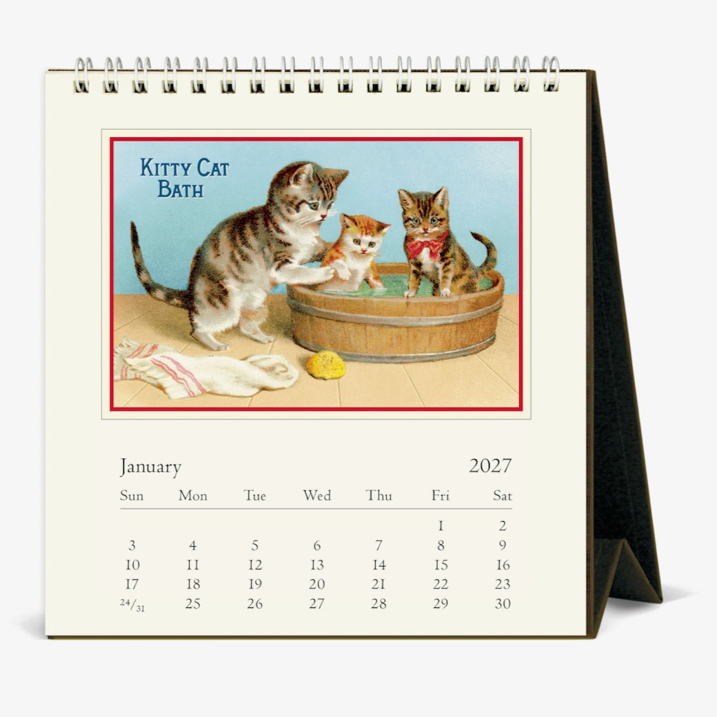 2027 Vintage Cats Desk Calendar - Marmalade Mercantile