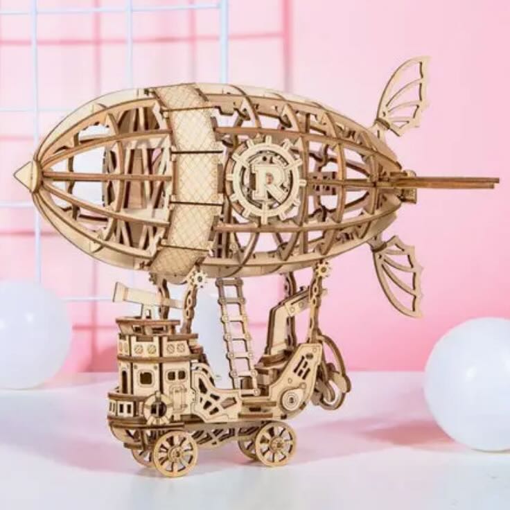 3D Laser Cut Wooden Puzzle Airship - Marmalade Mercantile