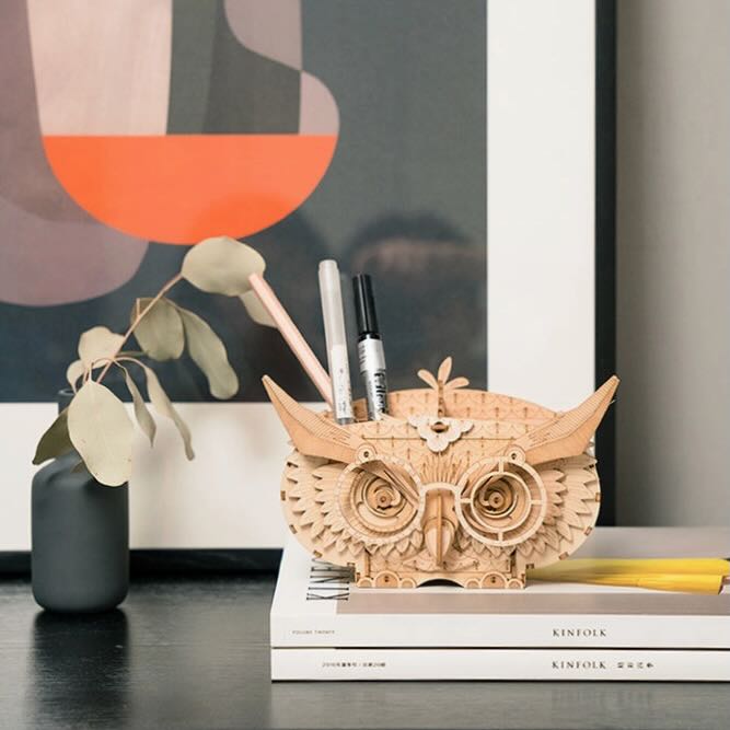 3D Laser Cut Wooden Puzzle: Owl Storage Box - Marmalade Mercantile