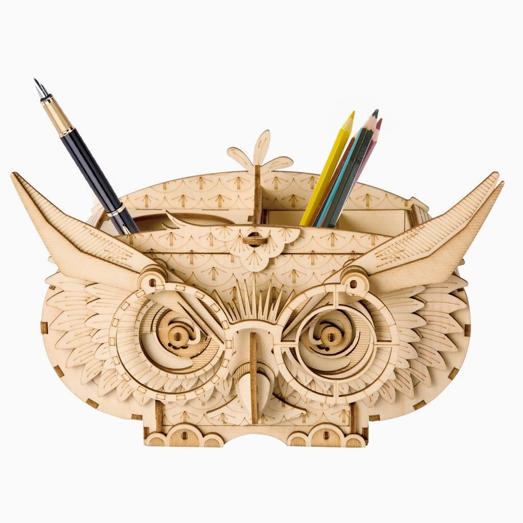 3D Laser Cut Wooden Puzzle: Owl Storage Box - Marmalade Mercantile