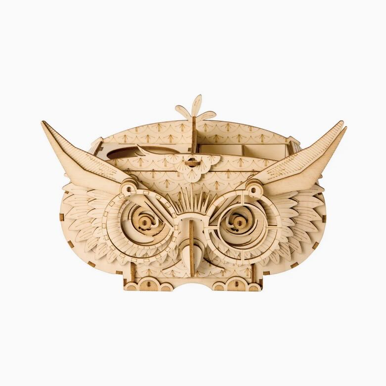 3D Laser Cut Wooden Puzzle: Owl Storage Box - Marmalade Mercantile
