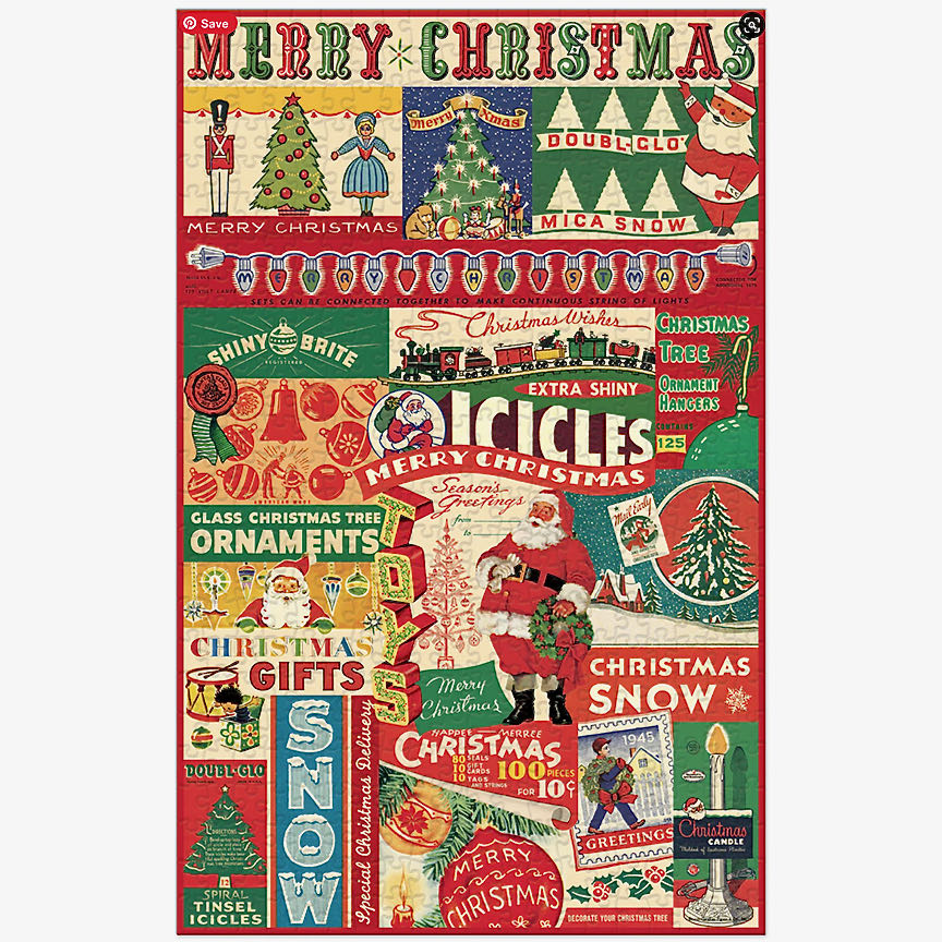 500-Piece Jigsaw Puzzle Vintage Christmas
