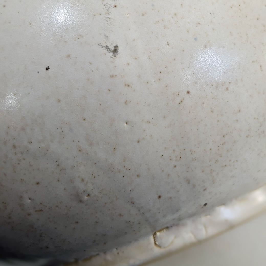 Antique Stoneware Water Pitcher with Light Blue Spatter