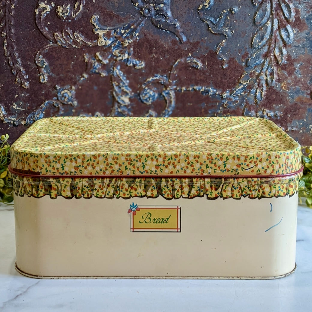 Charming Cottage Style Vintage Metal Bread Box