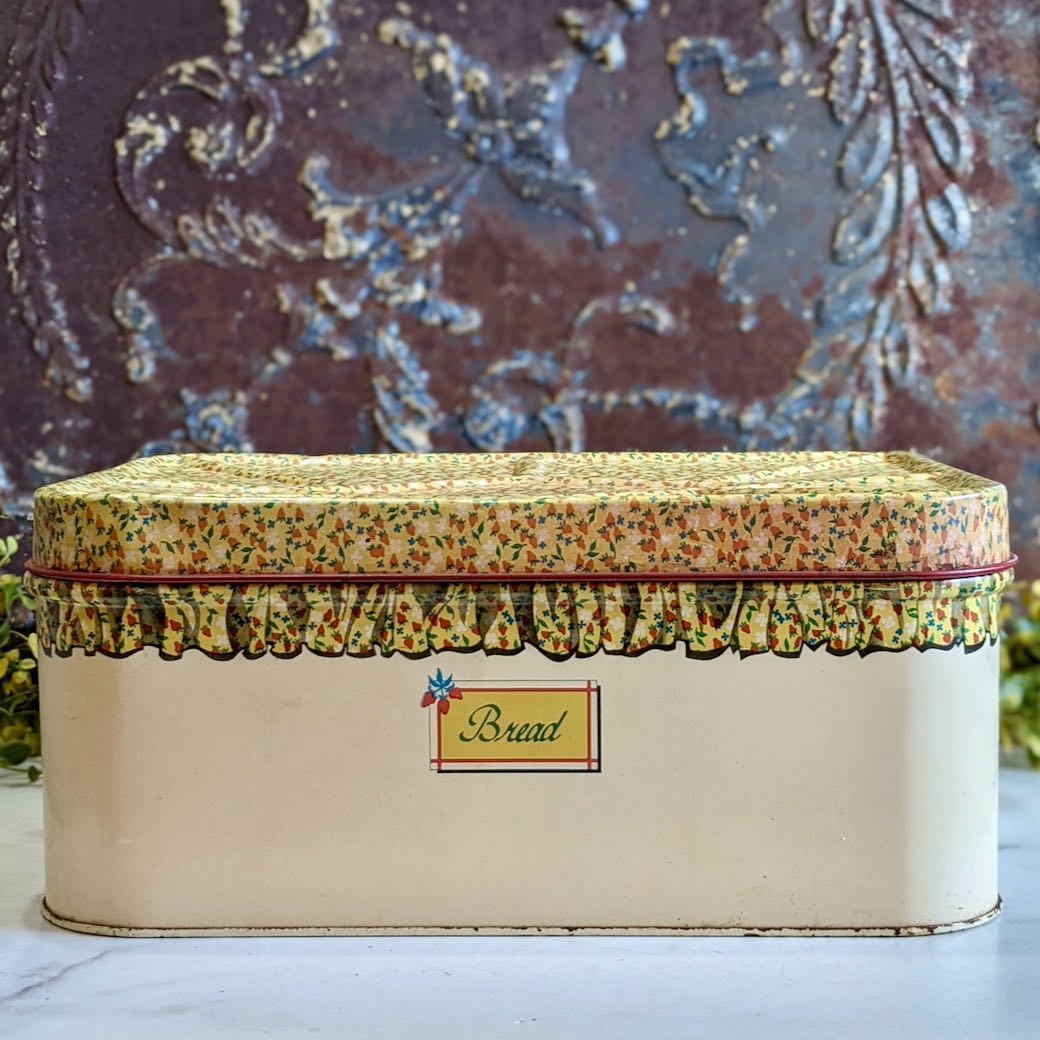 Charming Cottage Style Vintage Metal Bread Box