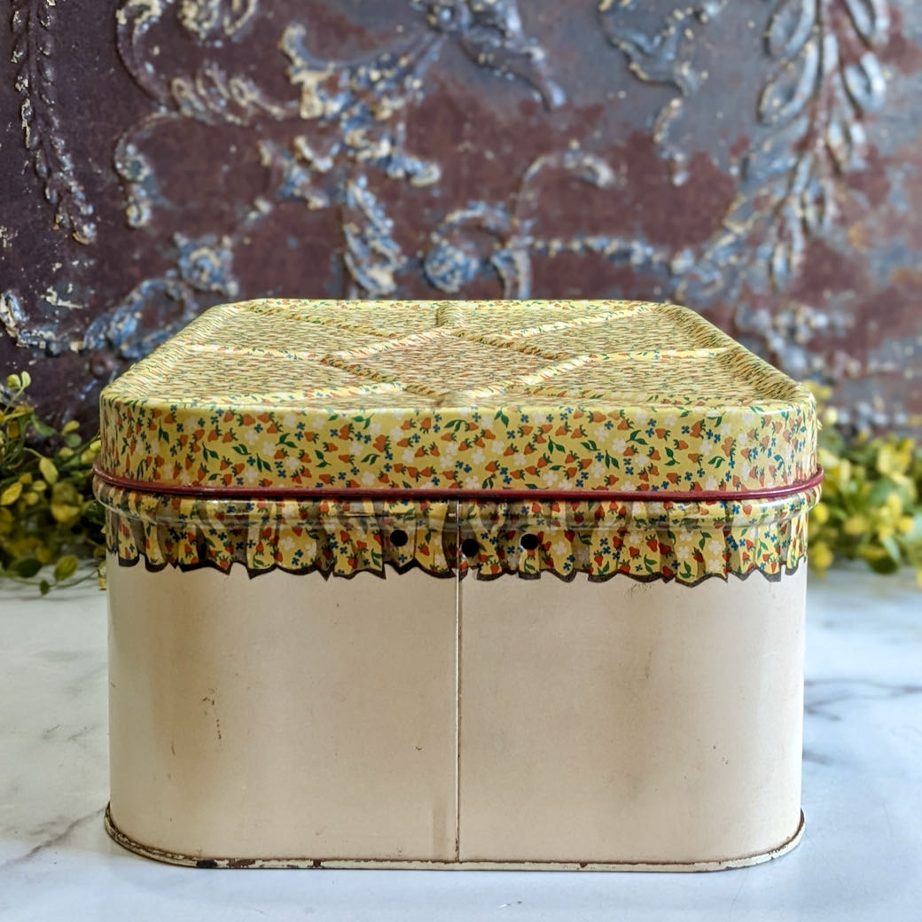 Charming Cottage Style Vintage Metal Bread Box
