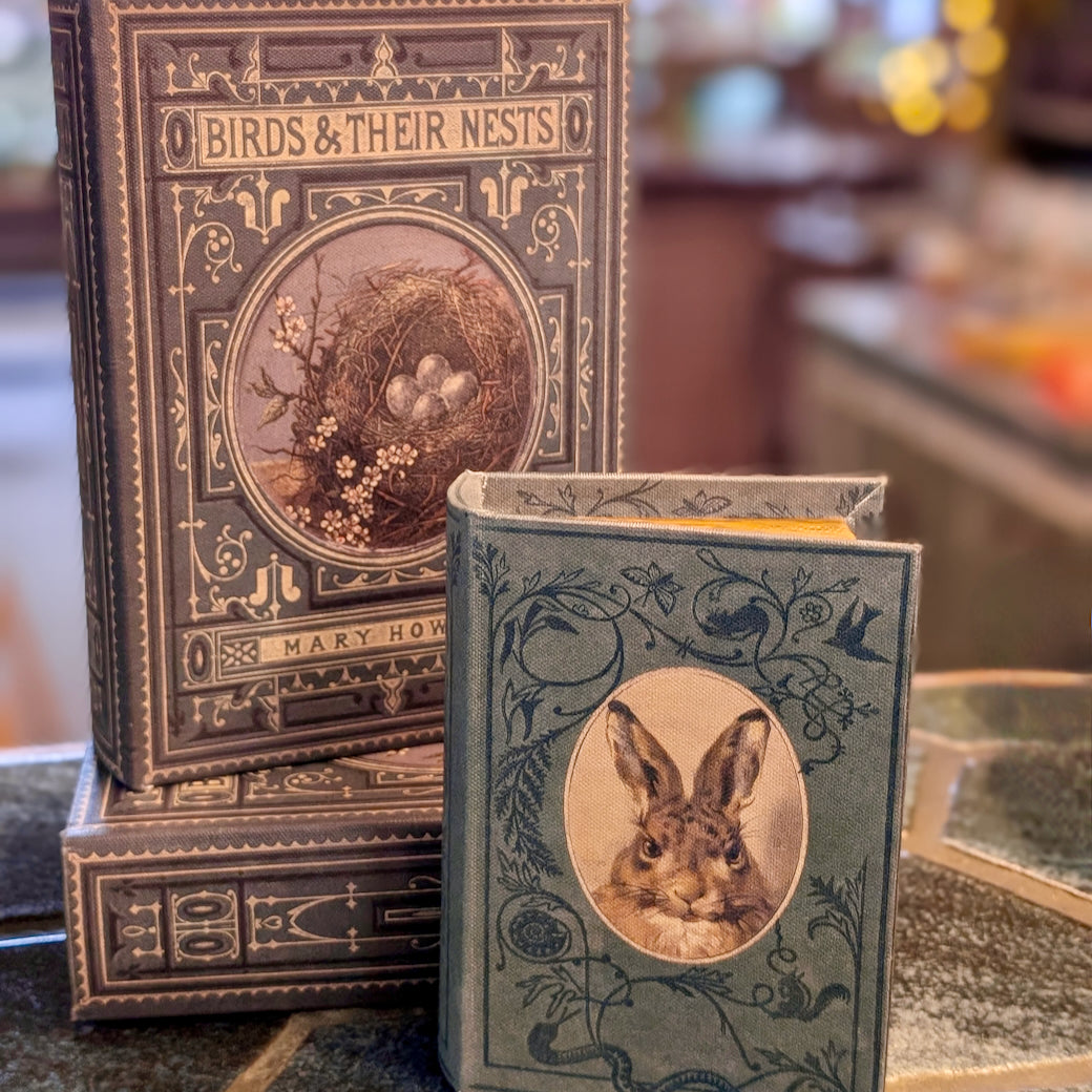 Set of Two Vintage-Style Spring & Easter Storage Books