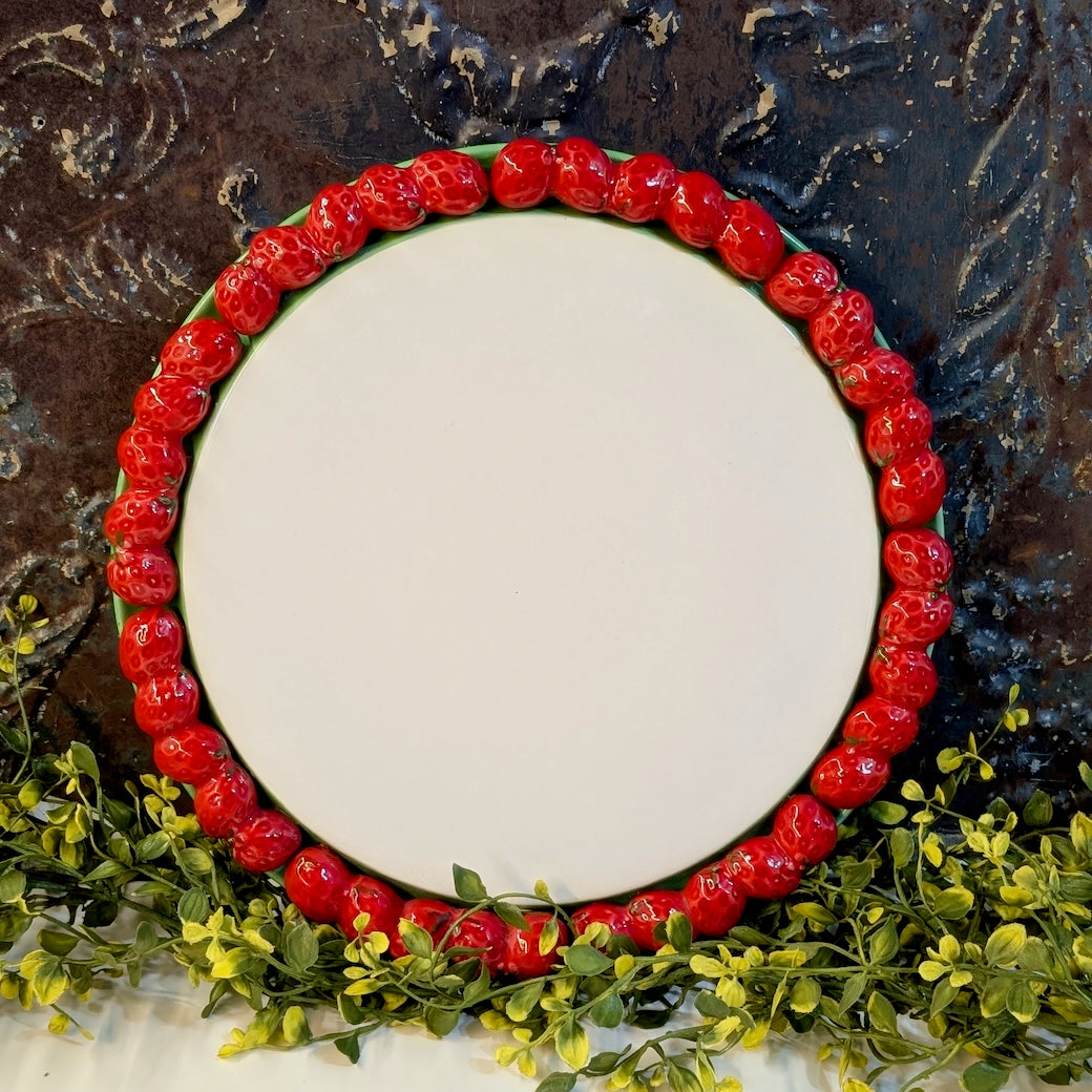 Vintage 1960-70s Strawberry Cake Plate Shafford Japan