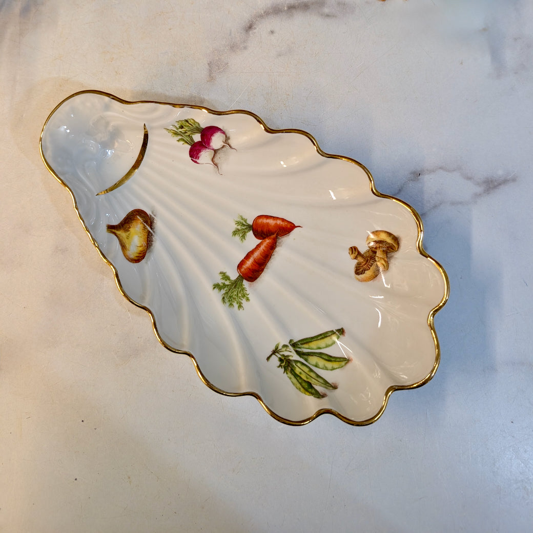 Vintage Louis Lourioux Scalloped Shell Dish "Le Faune" Pattern