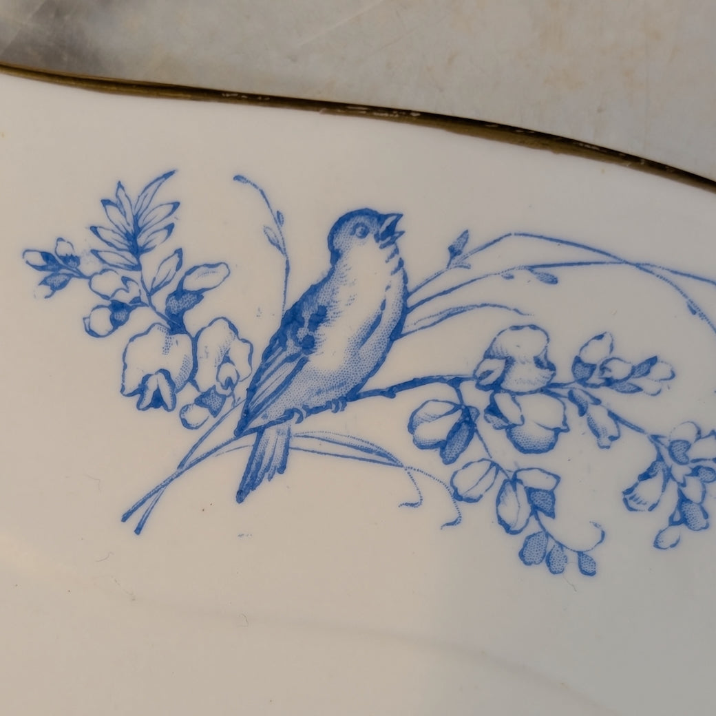 Antique Wedgwood Etruria Platter Bluebird Pattern