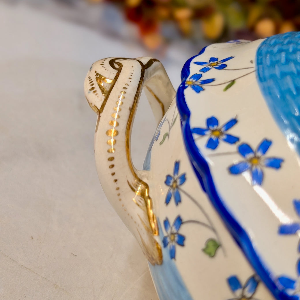 Antique English Minton Covered Serving Dish Forget-Me-Not Pattern