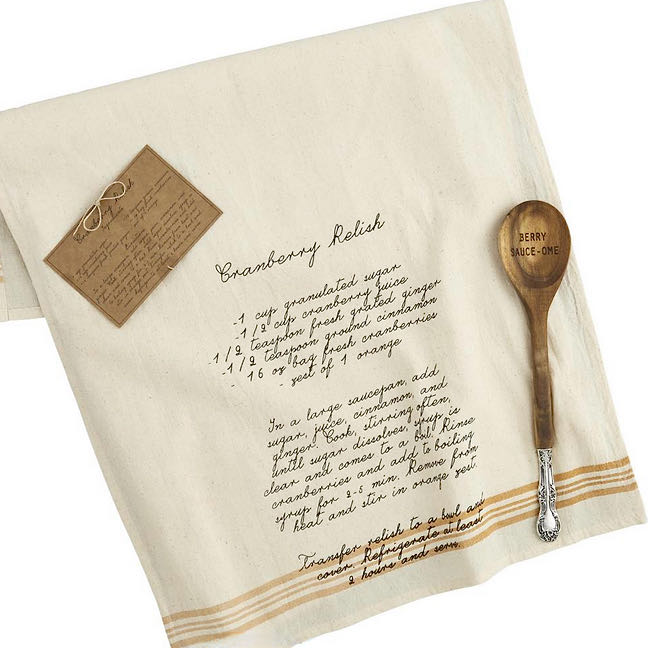 Thanksgiving Spoon & Recipe Towel Set - CHOICE of 4 Styles