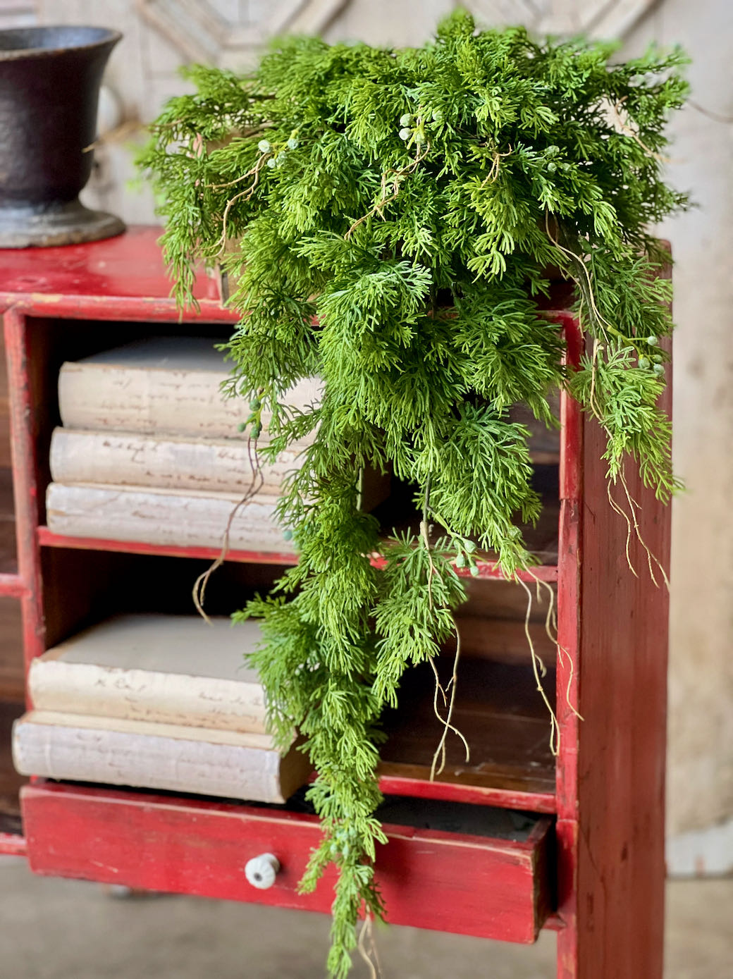 Dripping Cedar Hanging Floral Accent