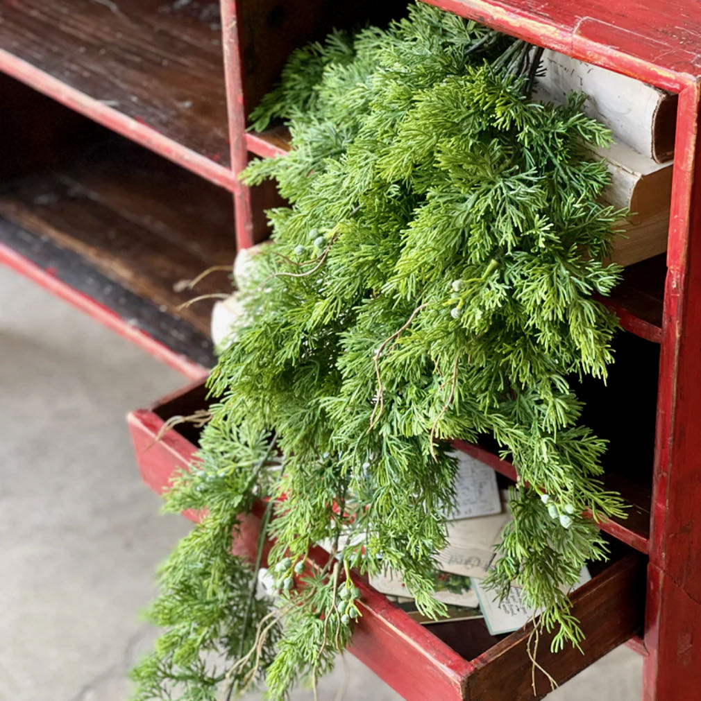 Dripping Cedar Hanging Floral Accent