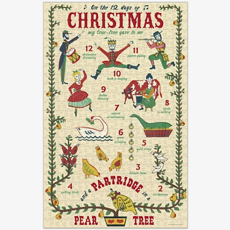 500-Piece Jigsaw Puzzle Twelve Days of Christmas
