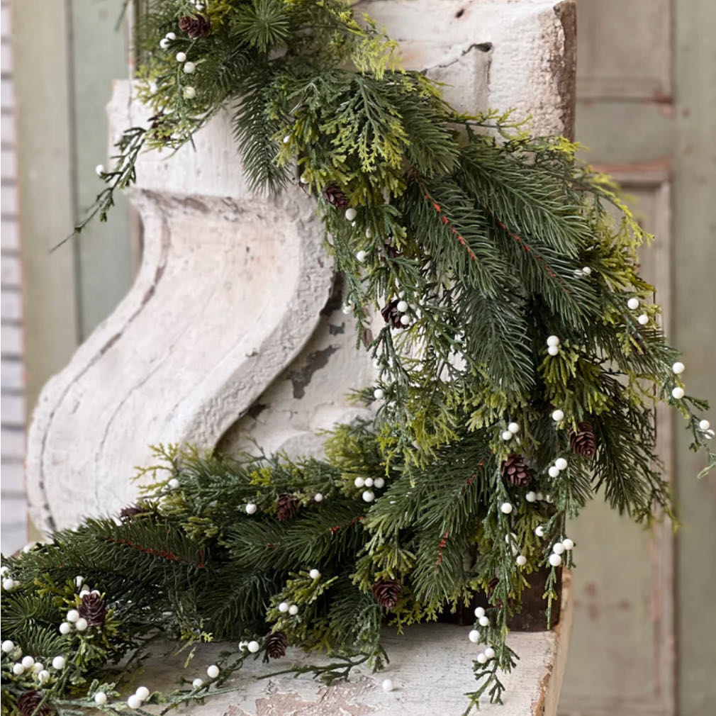 Starry Night Mixed Cedar Garland 6’