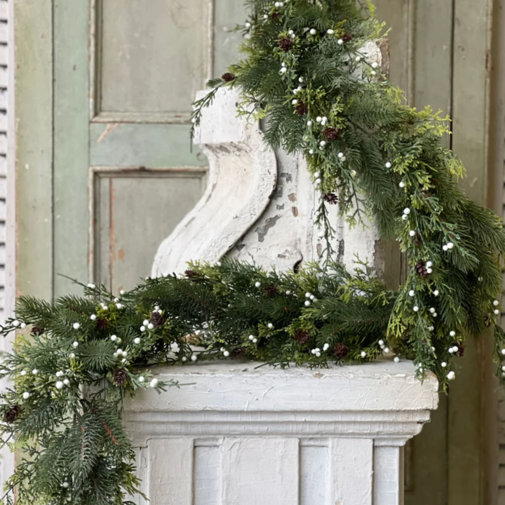 Starry Night Mixed Cedar Garland 6’