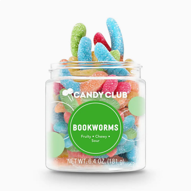 Chewy Gummy Bookworms Candy - Fruity & Sour