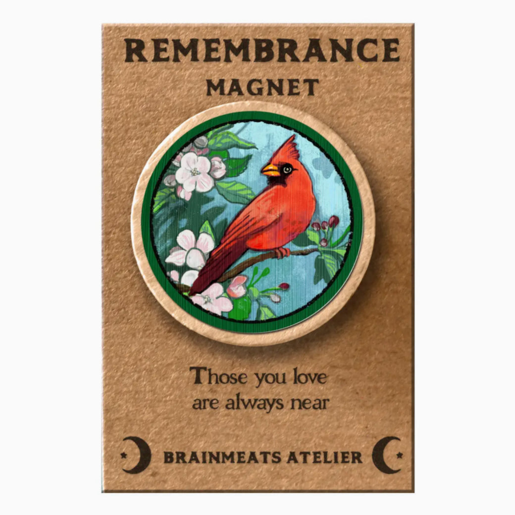 Remembrance Magnet Cardinal in Apple Tree Token
