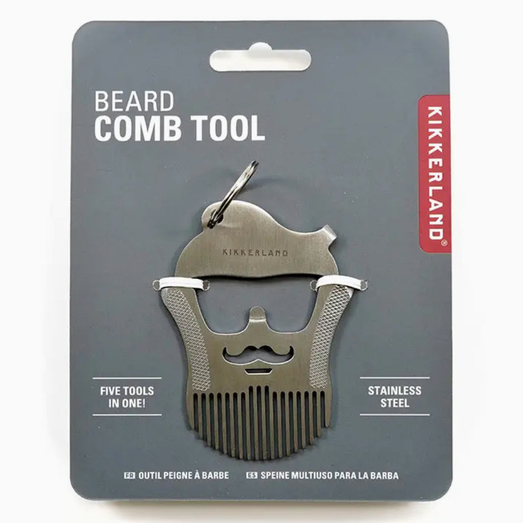 Stainless Steel Beard Comb Multi-Tool