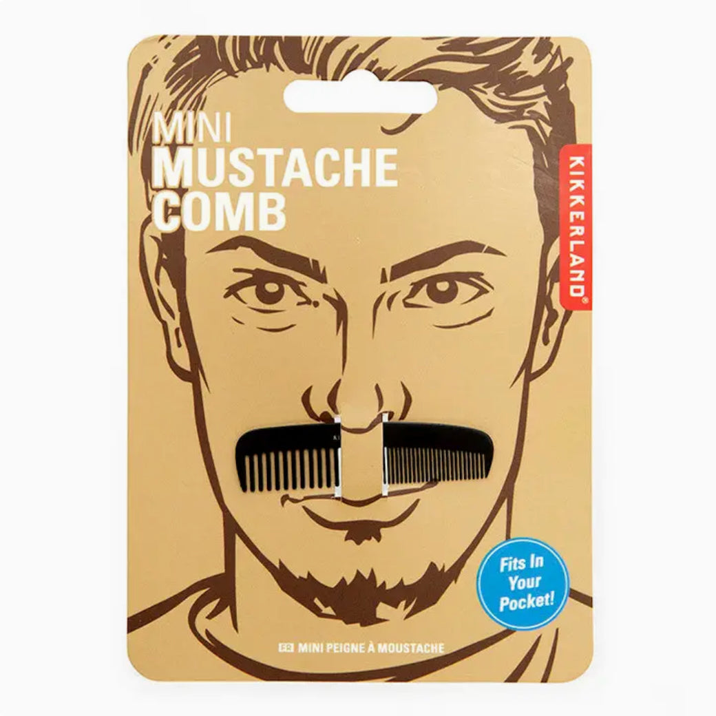 Mini Stainless Steel Mustache Comb