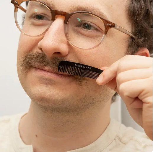 Mini Stainless Steel Mustache Comb