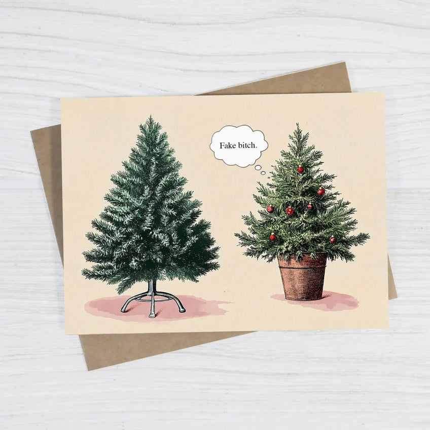 Funny Holiday Greeting Card Fake Bitch