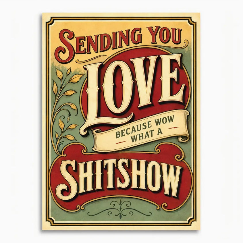 Sending You Love Because What A Shitshow - Support Greeting Card