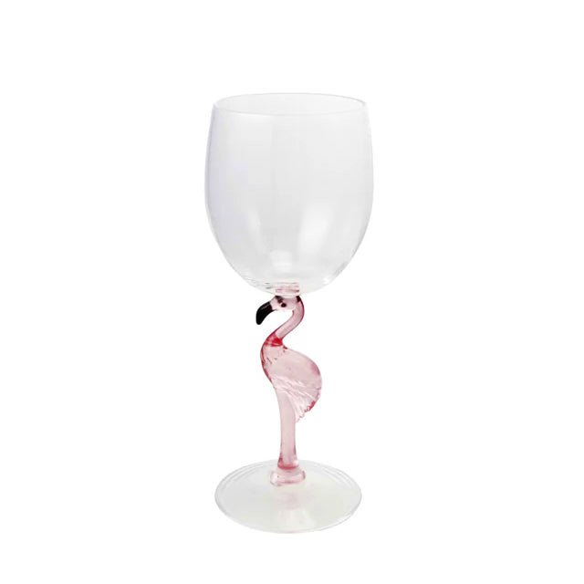 Acrylic Wine Glass with Flamingo Stem