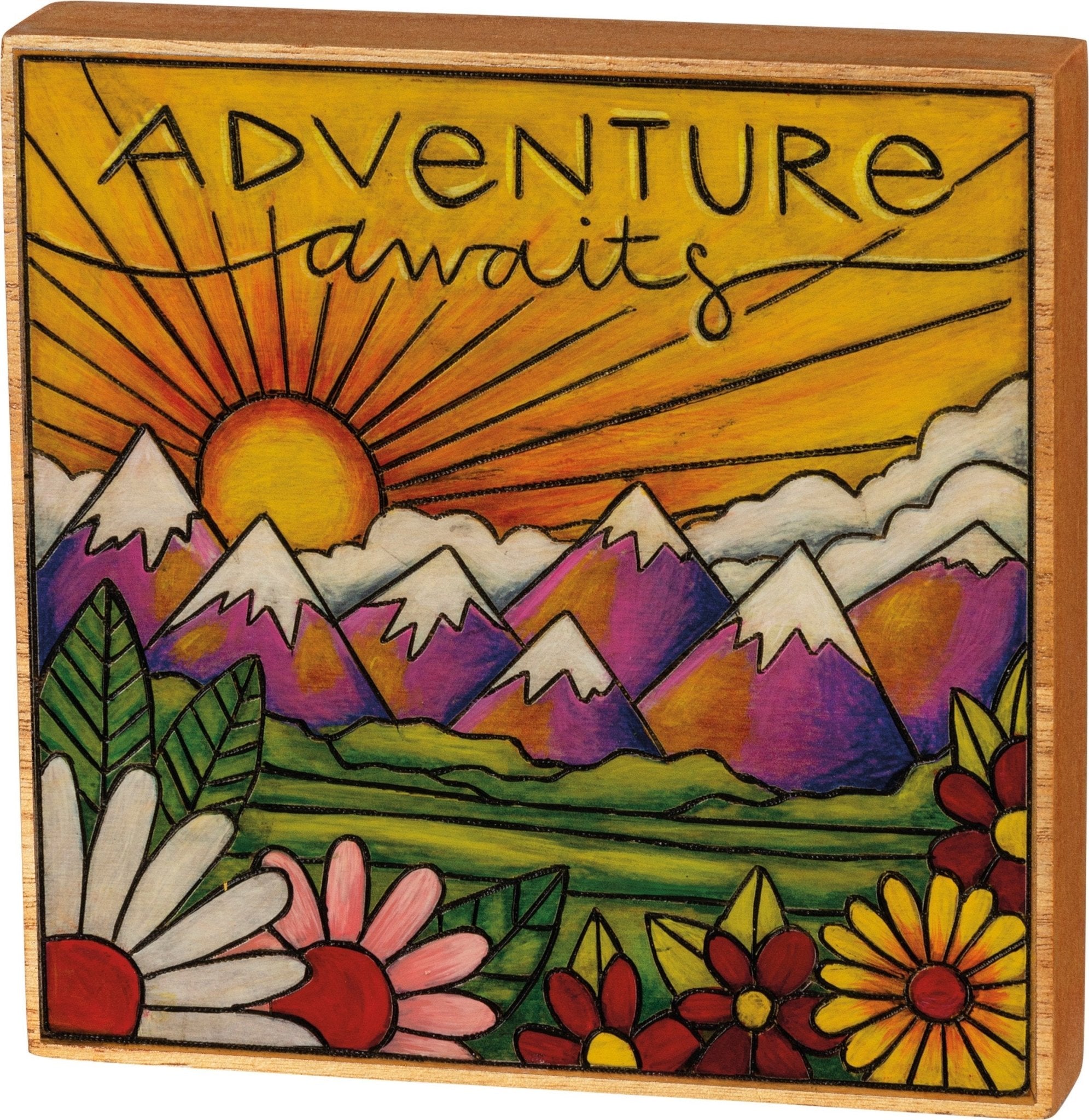 Adventure Awaits Block Sign - Marmalade Mercantile