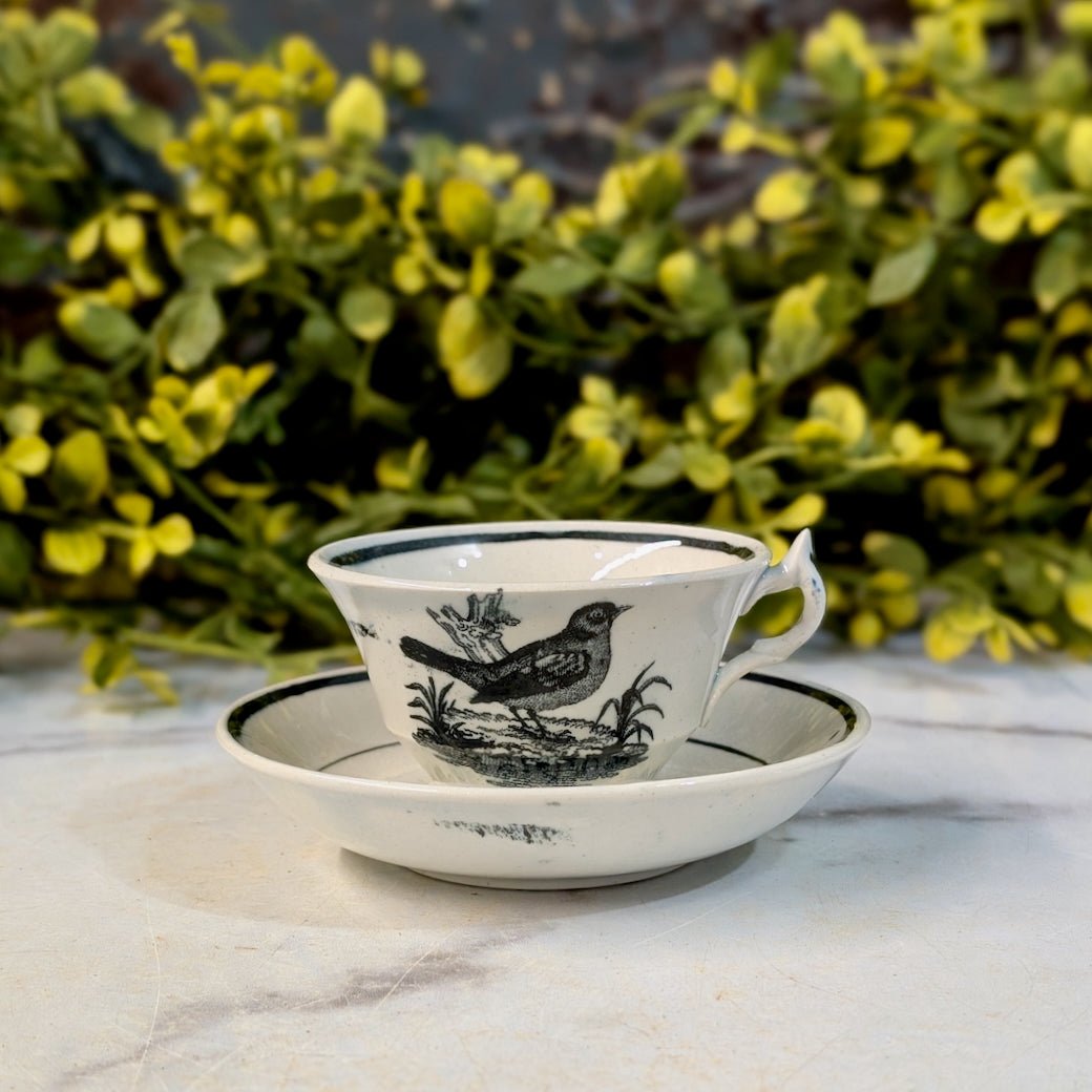Antique Child’s Transferware Name Cup & Saucer “Henry” & “John” - Marmalade Mercantile