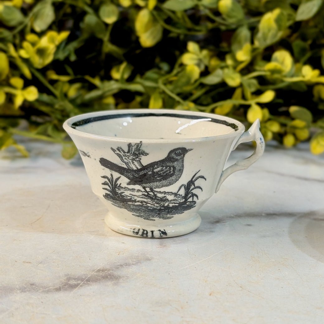 Antique Child’s Transferware Name Cup & Saucer “Henry” & “John” - Marmalade Mercantile