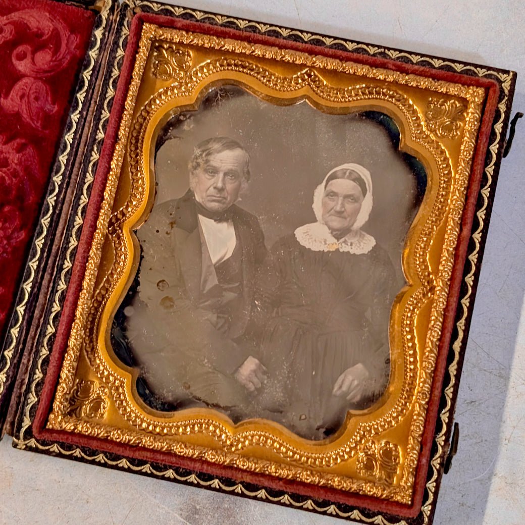 Antique Daguerreotype Image of Man & Woman - Marmalade Mercantile