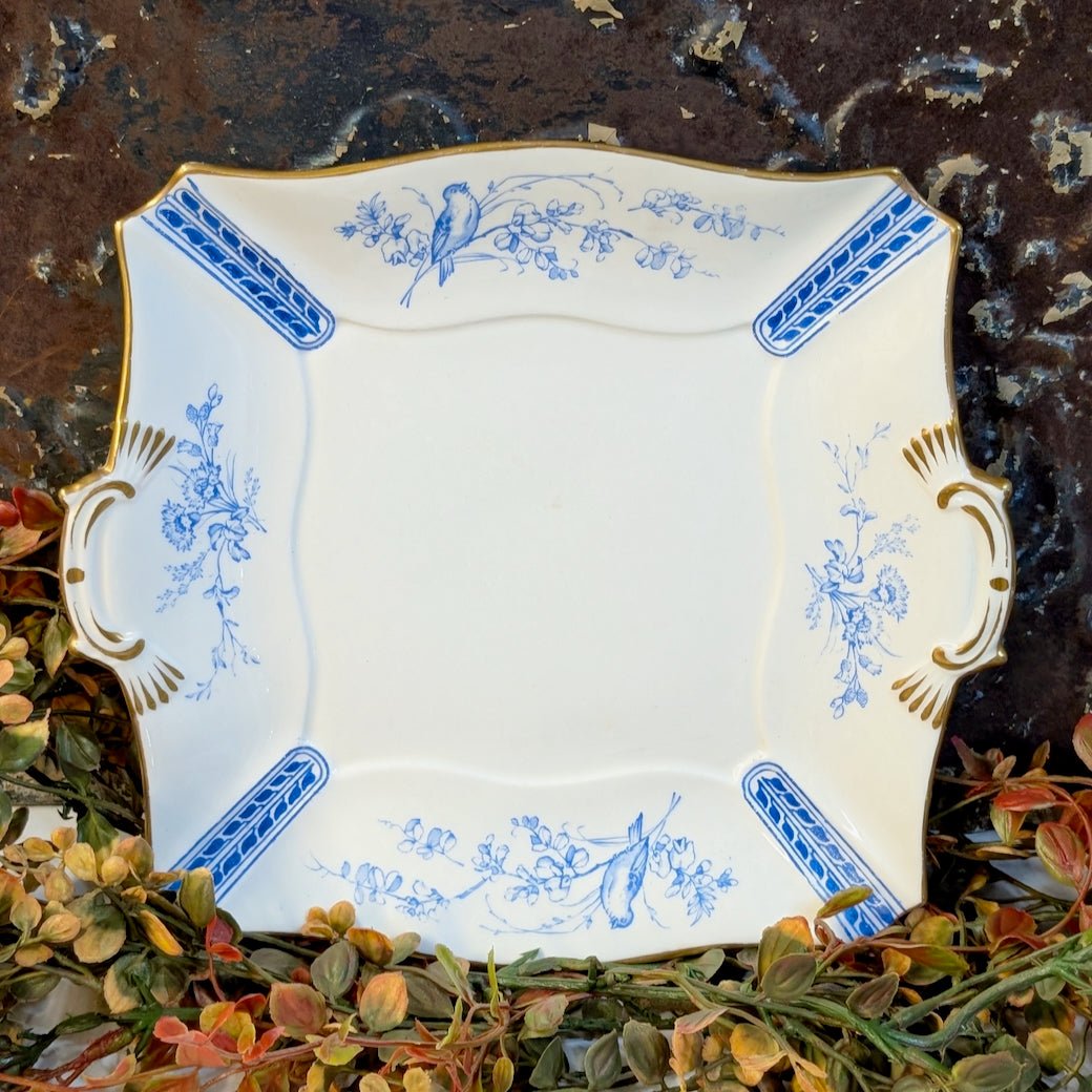 Antique Wedgwood Etruria Platter Bluebird Pattern - Marmalade Mercantile