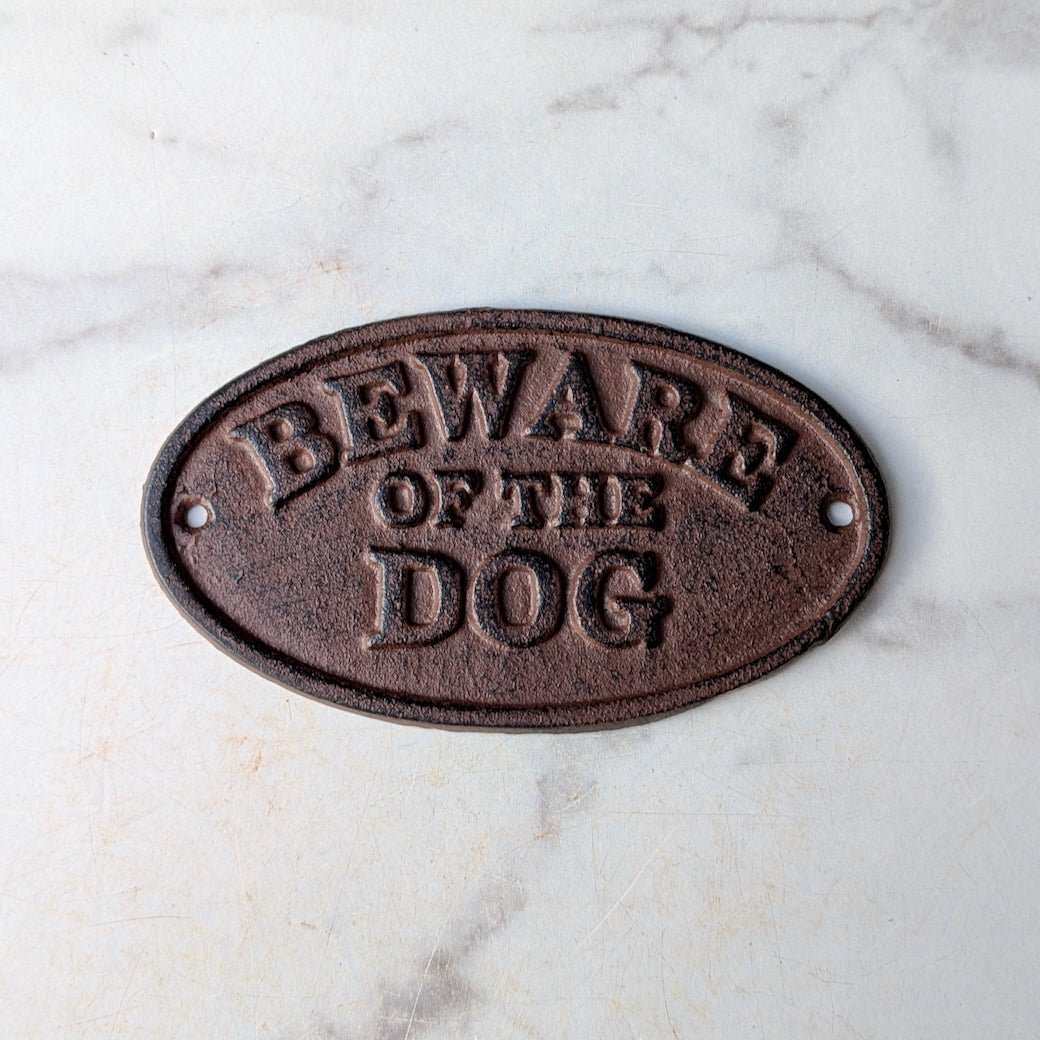 Beware of the Dog Vintage - Style Cast Iron Plaque - Marmalade Mercantile