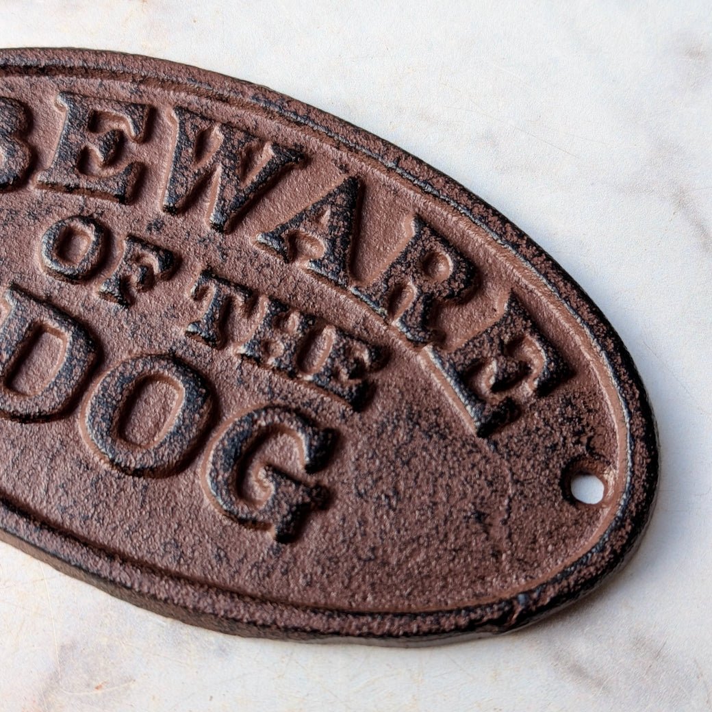 Beware of the Dog Vintage - Style Cast Iron Plaque - Marmalade Mercantile