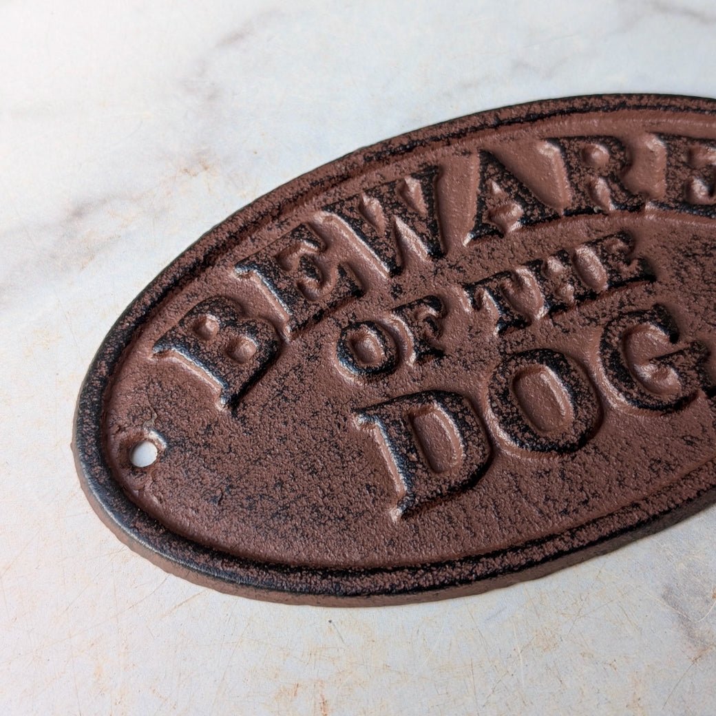 Beware of the Dog Vintage - Style Cast Iron Plaque - Marmalade Mercantile