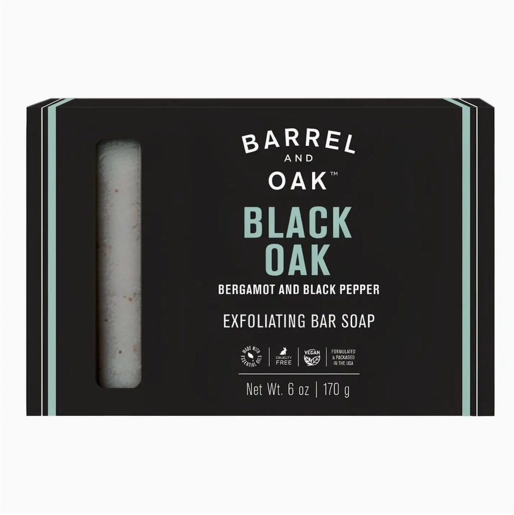 Black Oak Bergamot & Black Pepper Exfoliating Bar Soap 6oz - Marmalade Mercantile