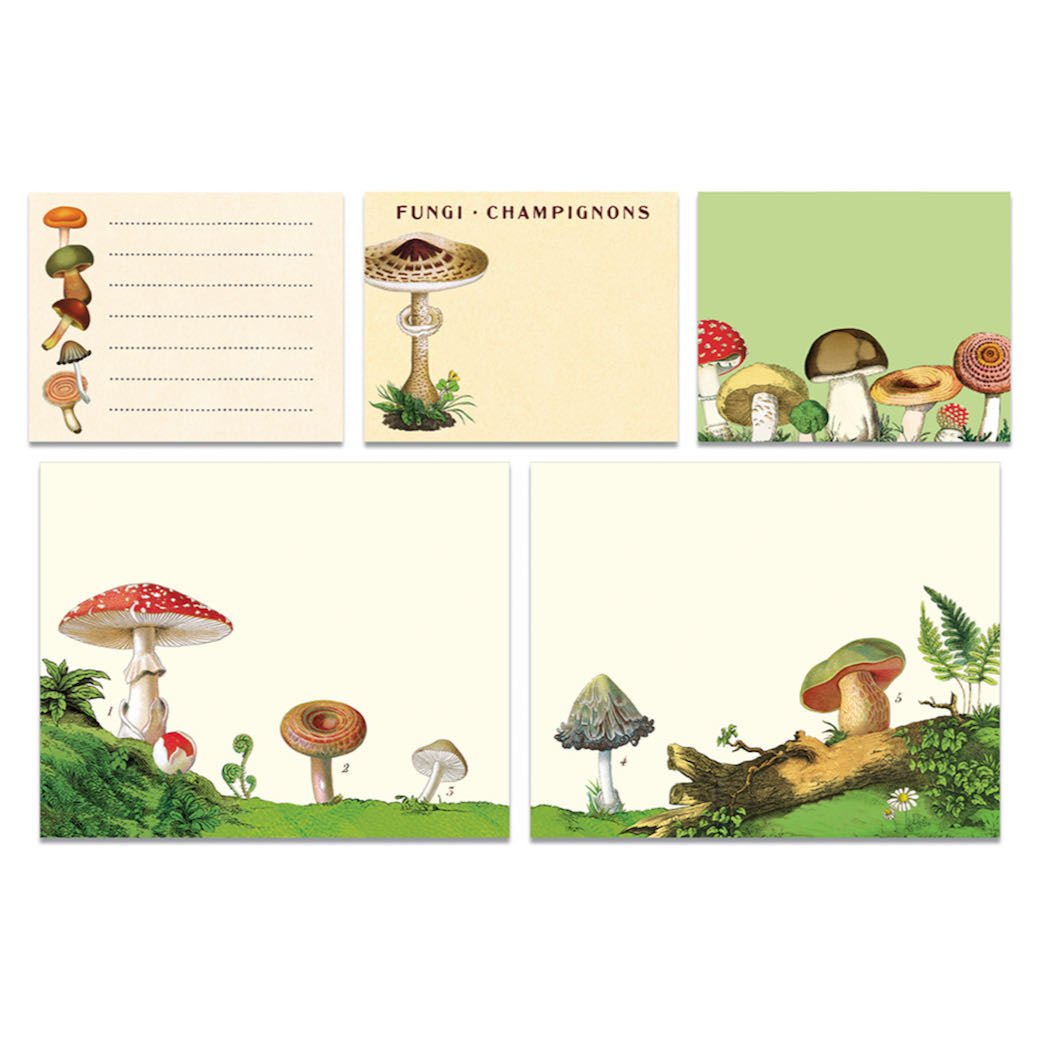 Boxed Set of Assorted Mushroom Sticky Notes - Marmalade Mercantile