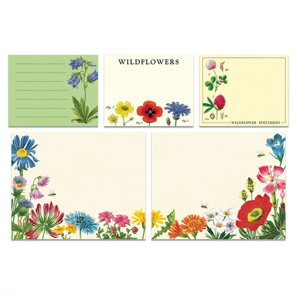 Boxed Set of Assorted Wildflowers Sticky Notes - Marmalade Mercantile