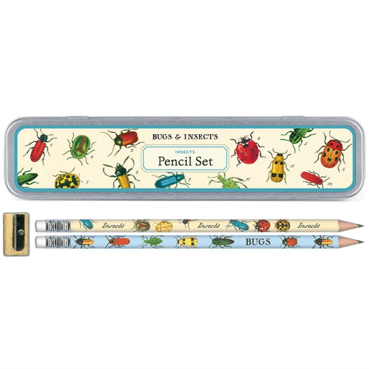 Bugs & Insects 10 - Pencil Set with Tin Cse & Sharpener - Marmalade Mercantile