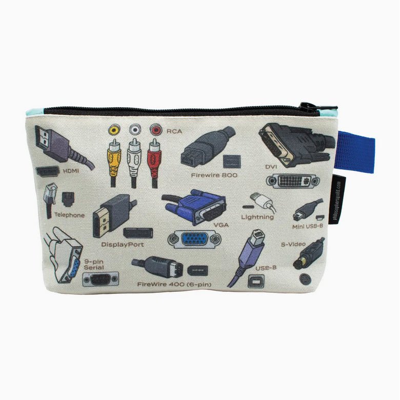 Cables & Ports Zippered Canvas Tech Pouch - Marmalade Mercantile