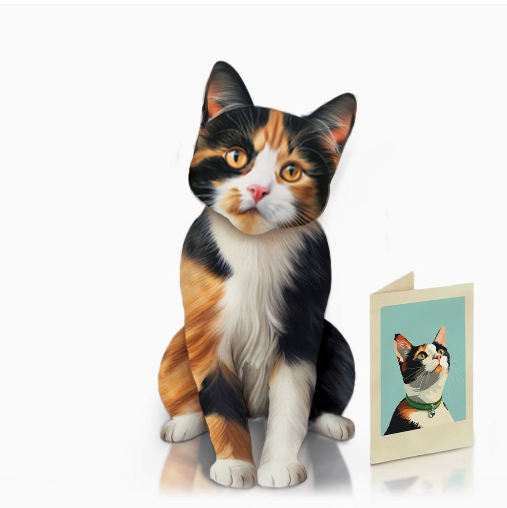 Calico Kitty Pop Up Greeting Card with Dress Up Accessories - Marmalade Mercantile