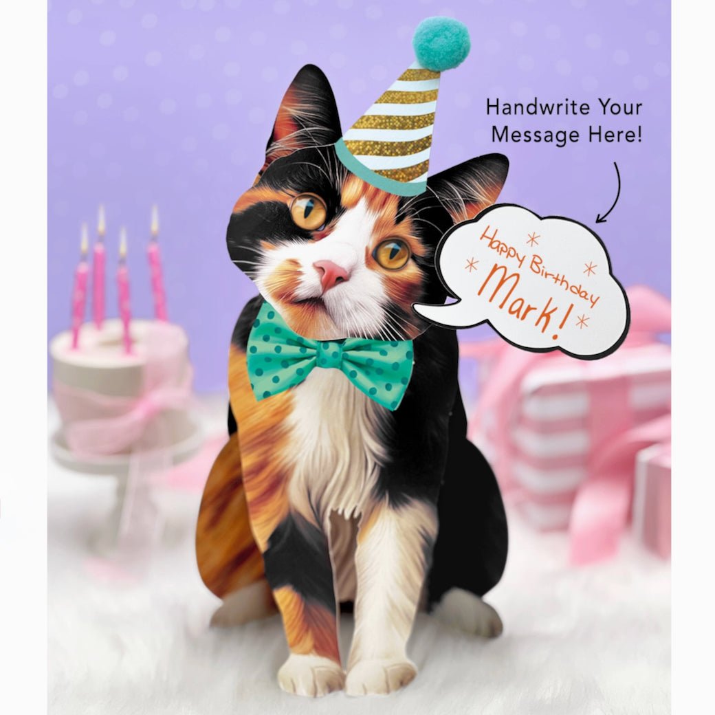 Calico Kitty Pop Up Greeting Card with Dress Up Accessories - Marmalade Mercantile